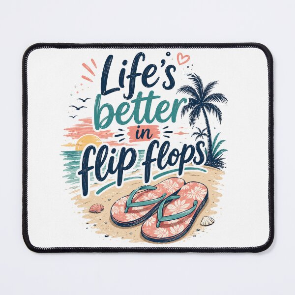 Item preview, Life’s Better in Flip Flops Summer Beach Sticker – Cute Tropical Vacation Design designed and sold by Artimax-Studio.
