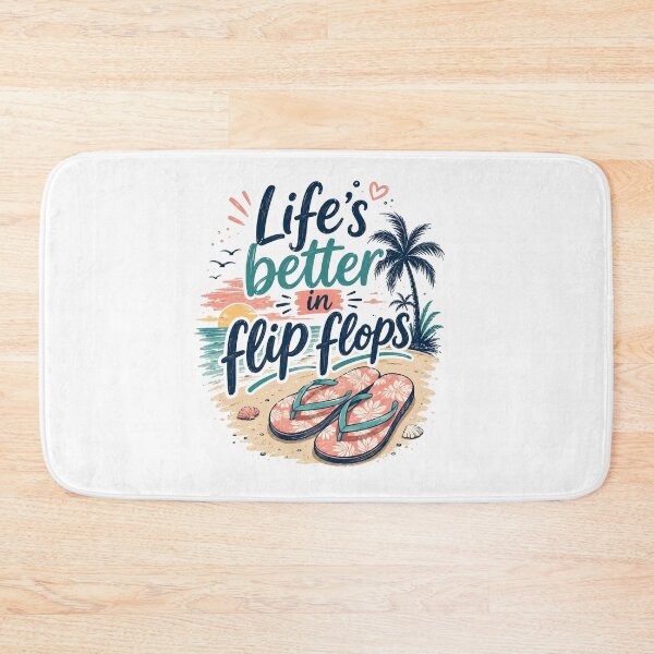 Item preview, Life’s Better in Flip Flops Summer Beach Sticker – Cute Tropical Vacation Design designed and sold by Artimax-Studio.