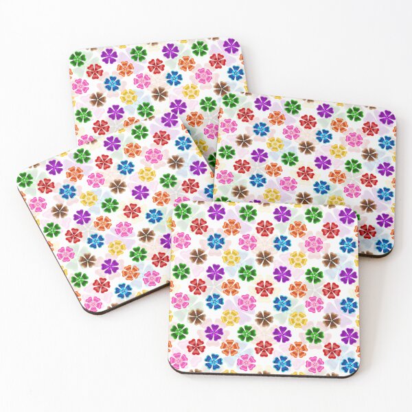 Item preview, Colorful Geometric Floral Petal - White  designed and sold by PatternTitan.