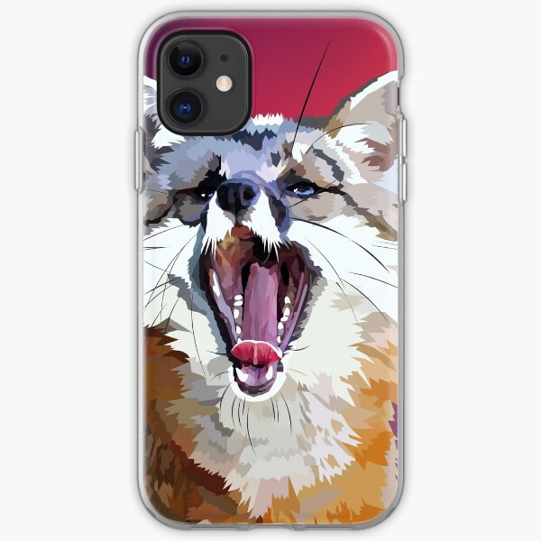 Yawning fox iPhone Soft Case