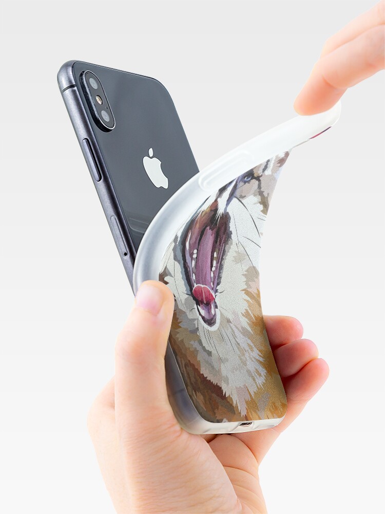 Alternate view of Yawning fox iPhone Case & Cover