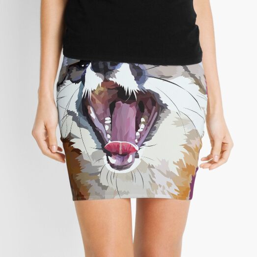 Yawning fox Mini Skirt