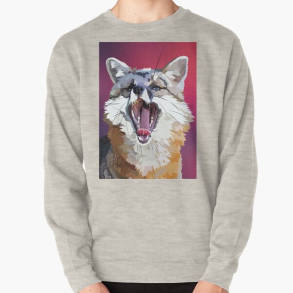 Yawning fox Pullover Sweatshirt