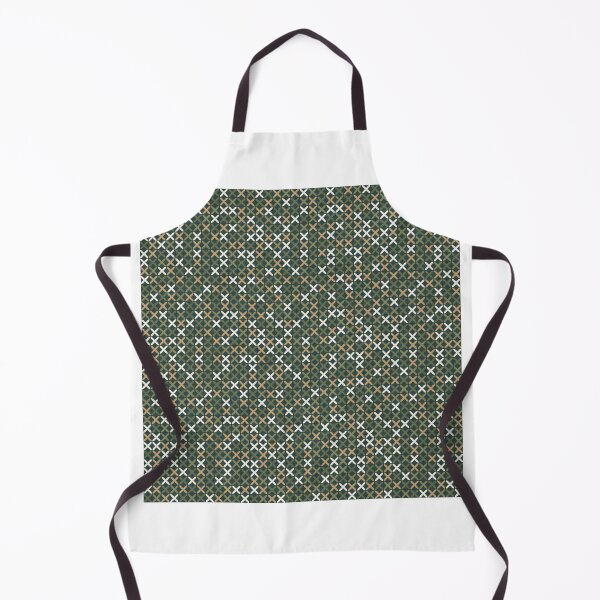 Item preview, Dark Green Cross Stitch Geometric Scatter designed and sold by RenattaZare.