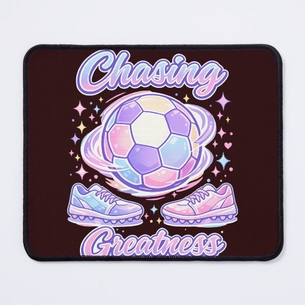 Item preview, Chasing Greatness Pastel Football T‑Shirt – Bold Soccer Motivation Design designed and sold by EdgeSphere.