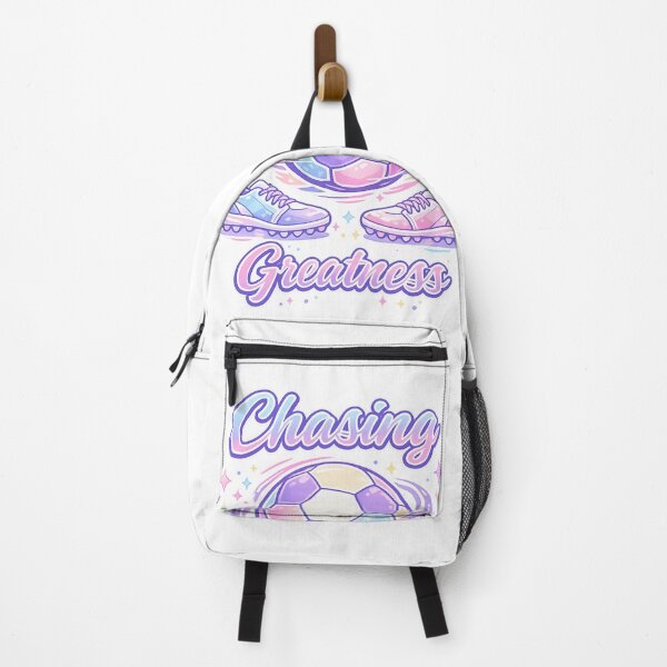 Item preview, Chasing Greatness Pastel Football T‑Shirt – Bold Soccer Motivation Design designed and sold by EdgeSphere.