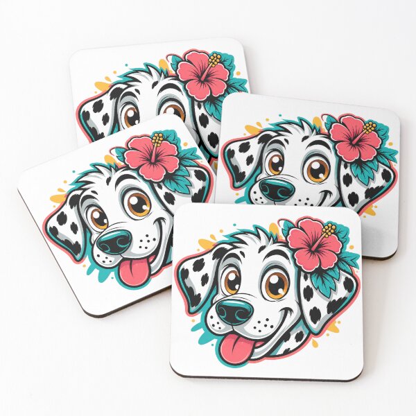 Item preview, Cute Dalmatian Puppy Tropical Hibiscus Paradise designed and sold by the-dovlat.