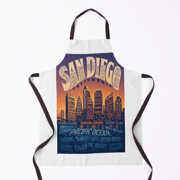 Item preview, San Diego California Skyline Featuring Gaslamp Quarter Petco Park Coronado and La Jolla designed and sold by Aryabek.