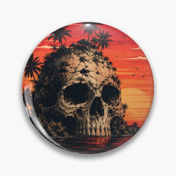 Item preview, Lost Skull Island Beneath Crimson Ocean Sunset designed and sold by the-dovlat.