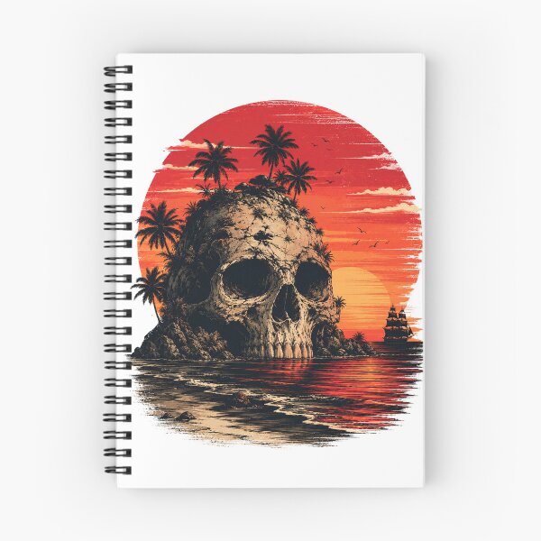 Item preview, Lost Skull Island Beneath Crimson Ocean Sunset designed and sold by the-dovlat.
