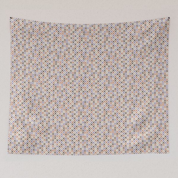 Item preview, Soft Ivory Cross Stitch Geometric Scatter designed and sold by RenattaZare.