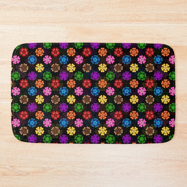 Item preview, Colorful Geometric Floral Petal - Black  designed and sold by PatternTitan.