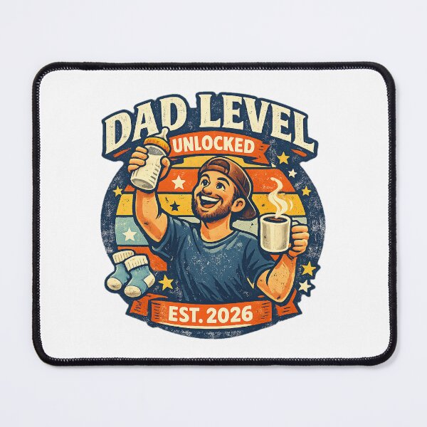 Item preview, Dad Level Unlocked Est 2026 New Dad Shirt designed and sold by Concrete Coffee Studio.