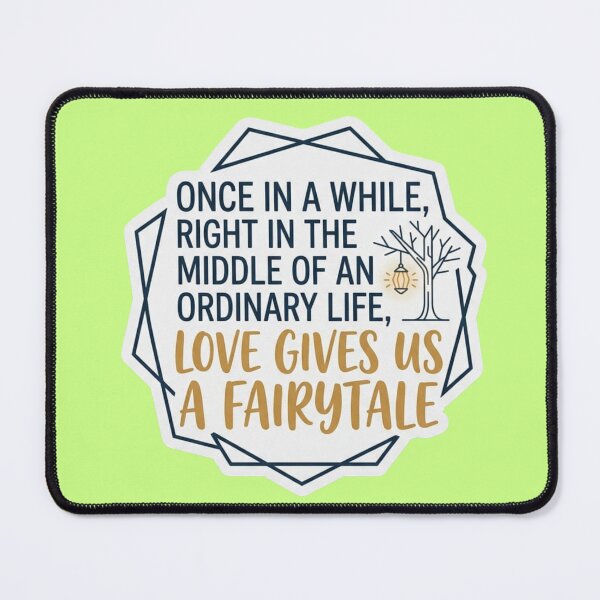 Item preview, Love Gives Us A Fairytale Quote - Whimsical Geometric Romantic Sticker designed and sold by Scro-Ciob-Shop.