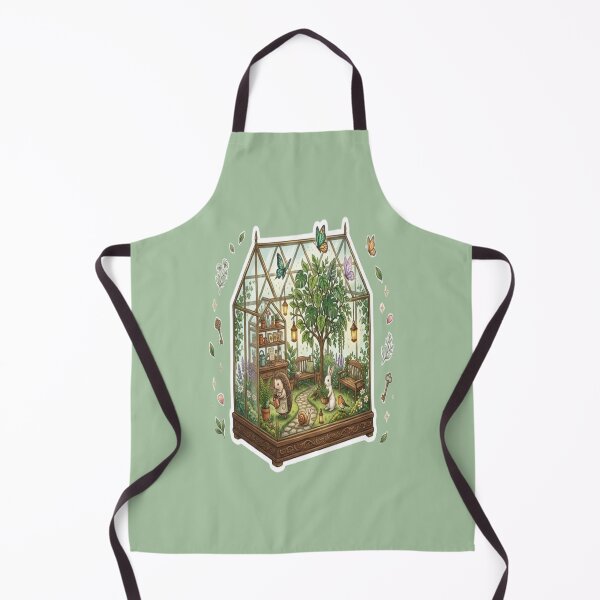 Item preview, Botanist's Pocket Greenhouse Sticker | Cozy Cottagecore Miniature Garden Fantasy Art designed and sold by CreativeNest Prints.