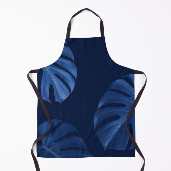 Item preview, Monstera Leaves in Deep Blue designed and sold by Owcomm.