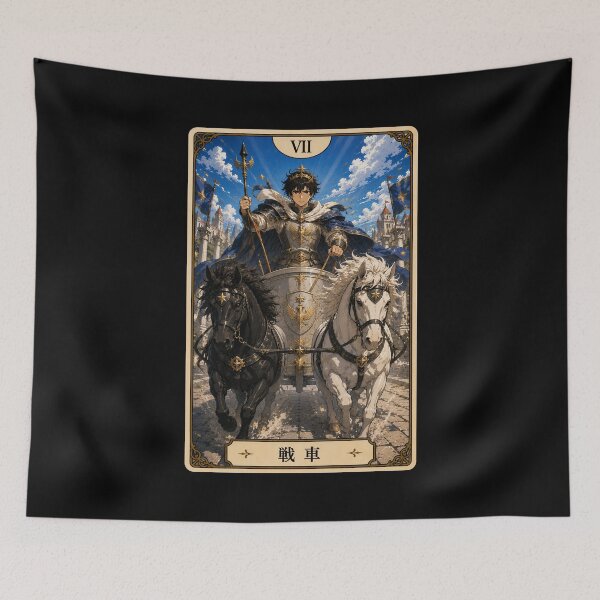 Item preview, Tarot card the chariot in anime style designed and sold by ProjecTees.