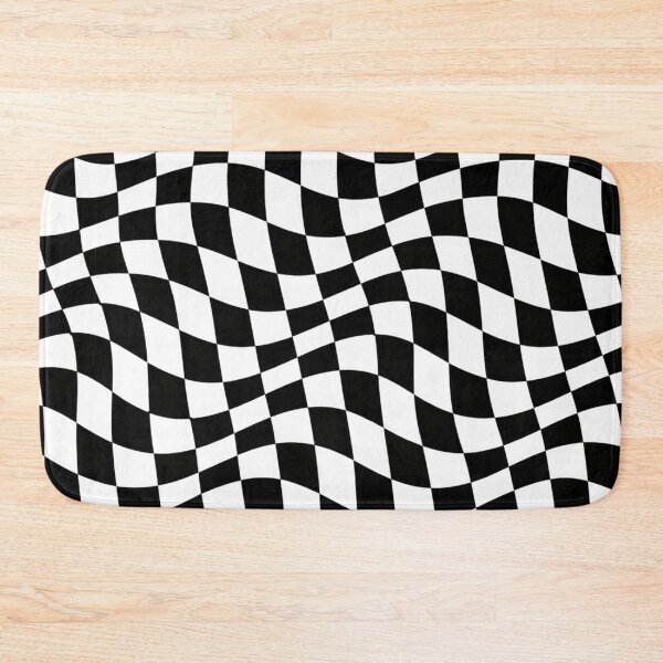 Item preview, Wavy Black and White Checkered Pattern designed and sold by Owcomm.