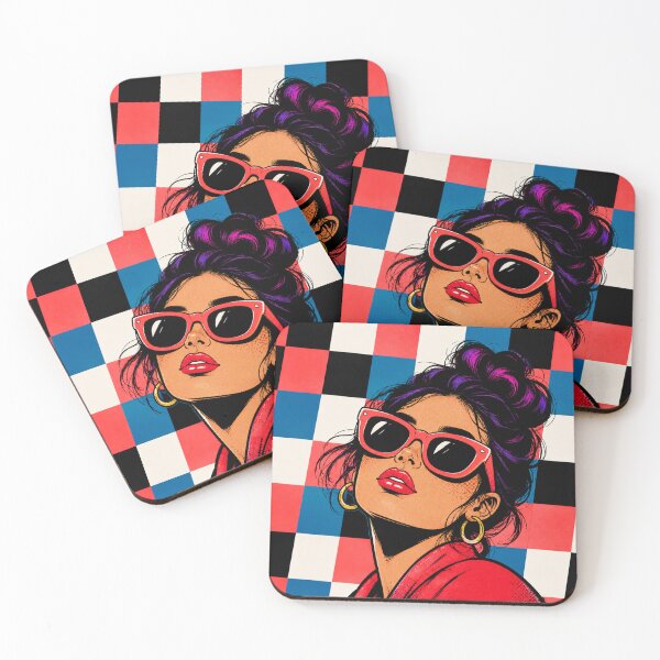 Item preview, Retro Pop Girl | Colorful Comic Book Fashion Illustration | Bold Pop Art designed and sold by JA-1994.