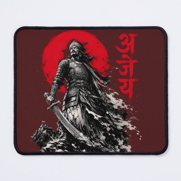 Item preview, Maratha Warrior Ajeya Invincible Red Sun Art designed and sold by RoyalEarthstore.