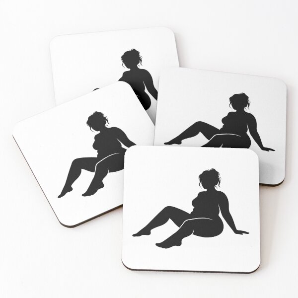 Item preview, Curvy Woman Silhouette Plus Size Body Positivity Aesthetic designed and sold by raedattia.