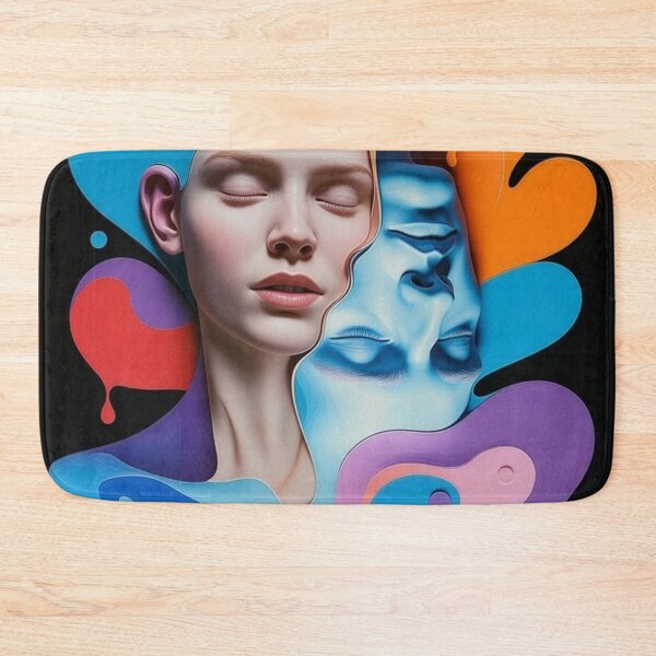 Item preview, Dreaming a same dream | surreal colorful acrylic pour artwork designed and sold by Ruta.
