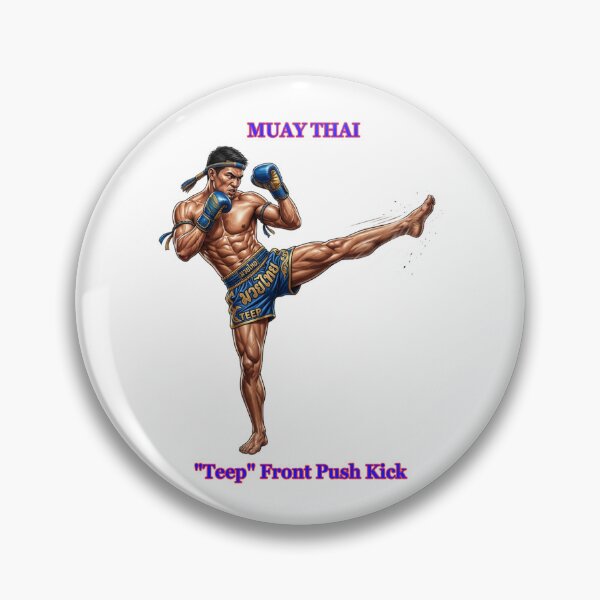 Item preview, Muay Thai Teep – Explosive Front Push Kick Action Illustration designed and sold by Ponsak.