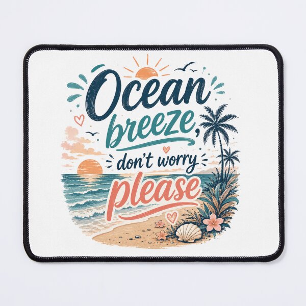 Item preview, Ocean Breeze Don’t Worry Please Summer Beach Sticker – Tropical Sunset Aesthetic Design designed and sold by Artimax-Studio.