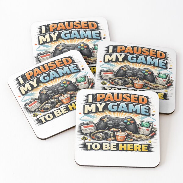 Item preview, I Paused My Game to Be Here – Funny Gamer Life Vintage Design designed and sold by Artisan Finds Online.