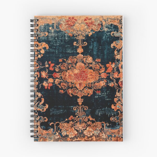 Item preview, 17th Century Antique Velvet and Silk Blue Shabby Carpet Print designed and sold by GrinGalore.