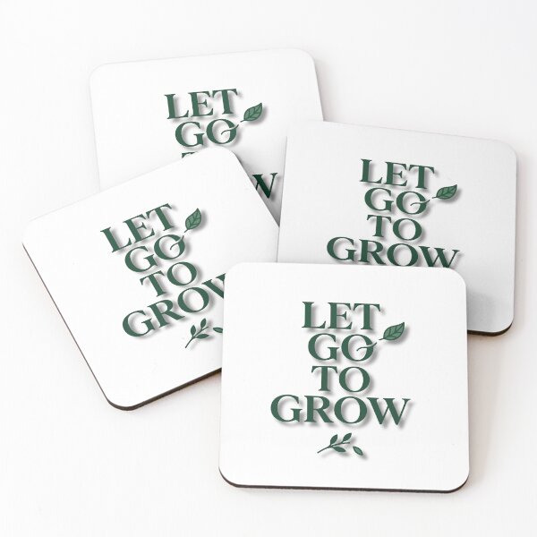 Item preview, Let Go To Grow Mental Health Botanical Growth Quote Art designed and sold by Presshue.