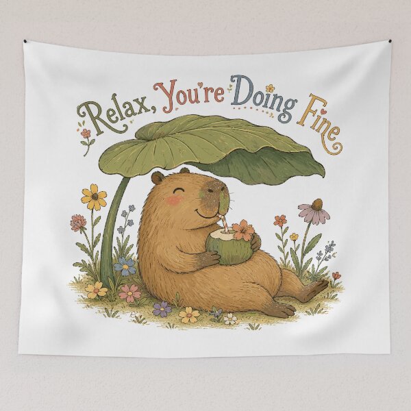 Item preview, Sunny Soaker - Cute Capybara designed and sold by bapupa.