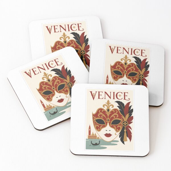 Item preview, Venice Carnival Mask Travel Poster designed and sold by Beyond Destinations.