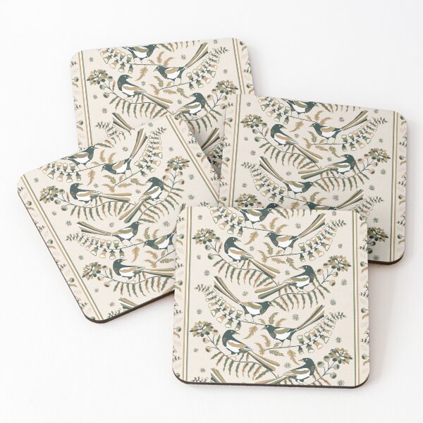 Item preview, Ivory Folk Bird Garden Botanical Border designed and sold by RenattaZare.