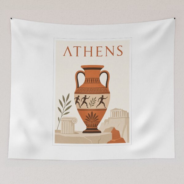 Item preview, Athens Ancient Greek Amphora Poster designed and sold by Beyond Destinations.