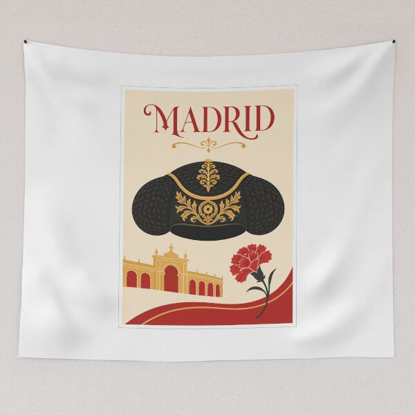 Item preview, Madrid Bullfighter Hat Travel Poster designed and sold by Beyond Destinations.