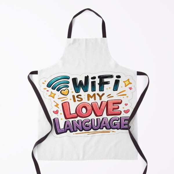 Item preview, WiFi Is My Love Language – Cute Typography Sticker designed and sold by Genzfirevibes.