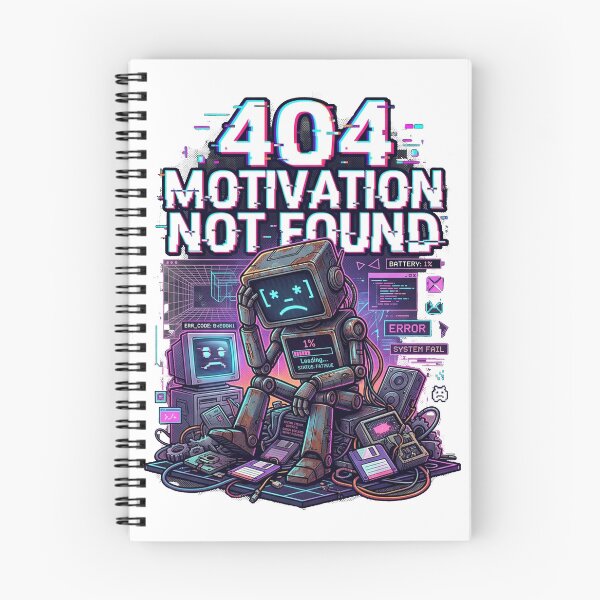 Item preview, ERROR 404 MOTIVATION NOT FOUND designed and sold by RebellionShop.