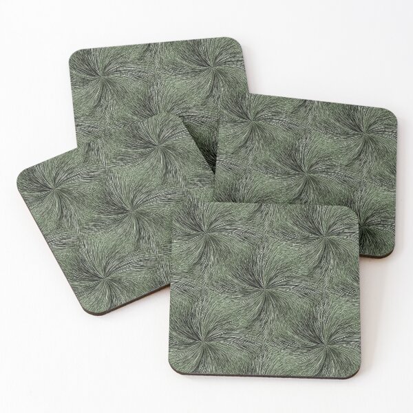 Item preview, Diamond Pinch Swirl Pattern in Green and Black designed and sold by Artistestella.