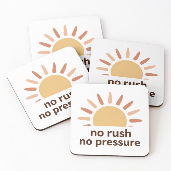 Item preview, No Rush No Pressure – Minimalist Sun Typography Design designed and sold by CosmicQuietLab.
