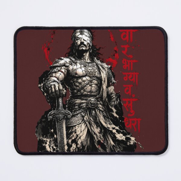 Item preview, Veer Bhogya Vasundhara Indian Warrior Art designed and sold by RoyalEarthstore.