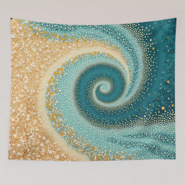 Item preview, Aboriginal Inspired Dot Art - Beach Sand Ocean Whirlwind designed and sold by GrinGalore.