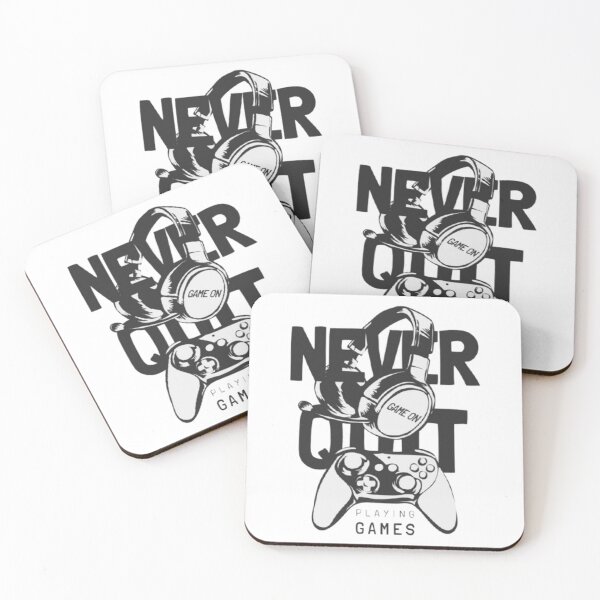 Item preview, Never Quit Playing Games Minimalist Gamer Controller Logo designed and sold by SarvynStudio.