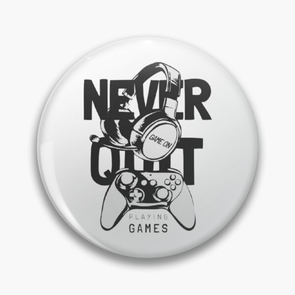 Item preview, Never Quit Playing Games Minimalist Gamer Controller Logo designed and sold by SarvynStudio.