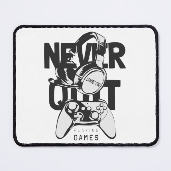 Item preview, Never Quit Playing Games Minimalist Gamer Controller Logo designed and sold by SarvynStudio.