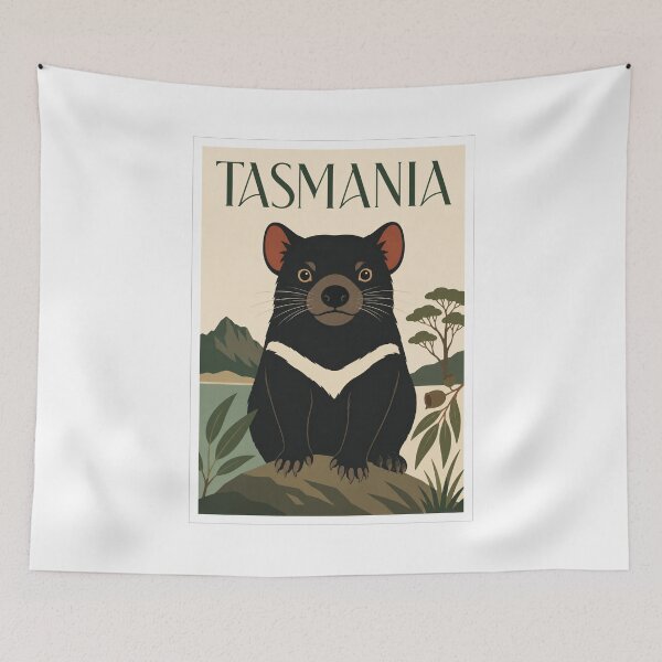 Item preview, Tasmania Tasmanian Devil Travel Poster designed and sold by Beyond Destinations.