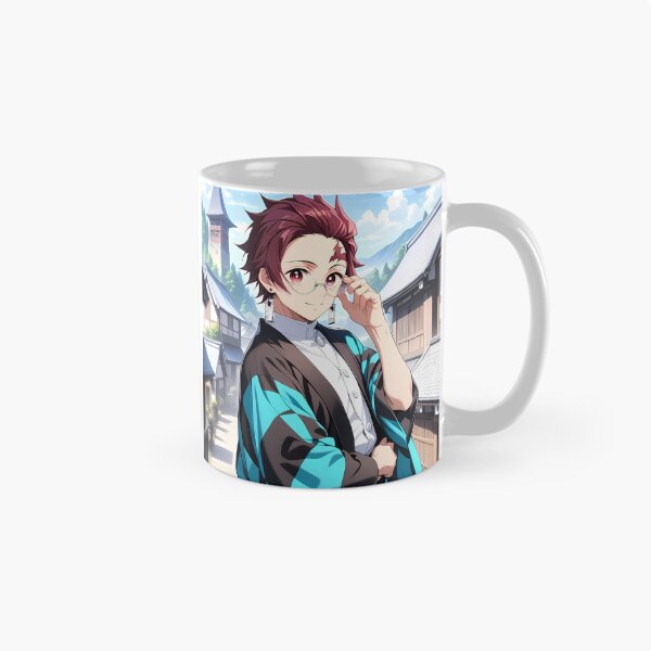 Item preview, Tanjiro Kamado Demon Slayer Glasses Village Scenery Blue Sky designed and sold by bystudiolereve.