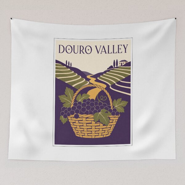 Item preview, Douro Valley Grape Harvest Travel Poster designed and sold by Beyond Destinations.