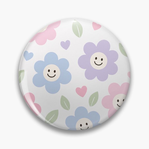 Item preview, Cheerful Pastel Smiling Flowers Pattern designed and sold by Owcomm.