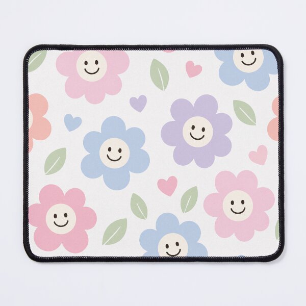Item preview, Cheerful Pastel Smiling Flowers Pattern designed and sold by Owcomm.